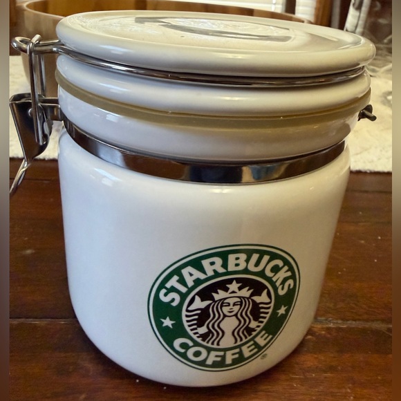 Starbucks White and Green Canister - Picture 11 of 15